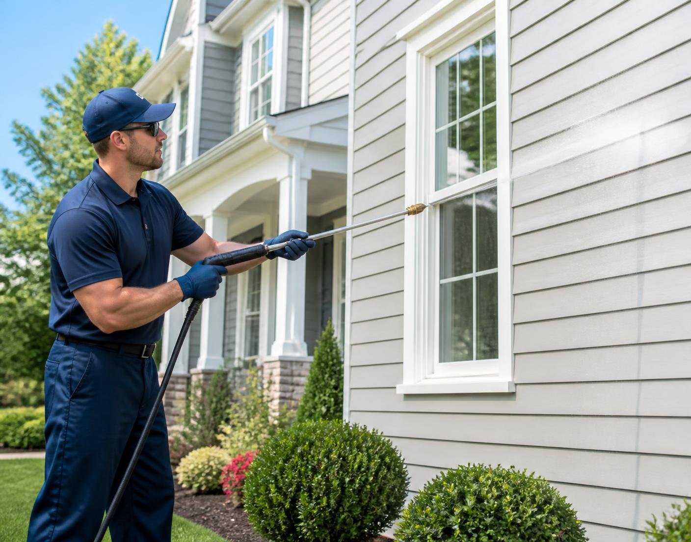Soft washing house siding in the West Metro Twin Cities